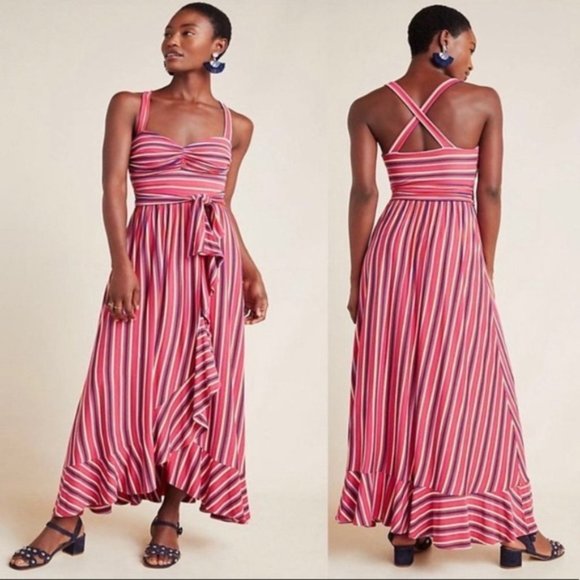 Anthropologie Dresses & Skirts - Maeve for anthropologie striped maxi dress size small